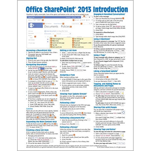 Pre-Owned Microsoft SharePoint 2013 Quick Reference Guide: Introduction ...