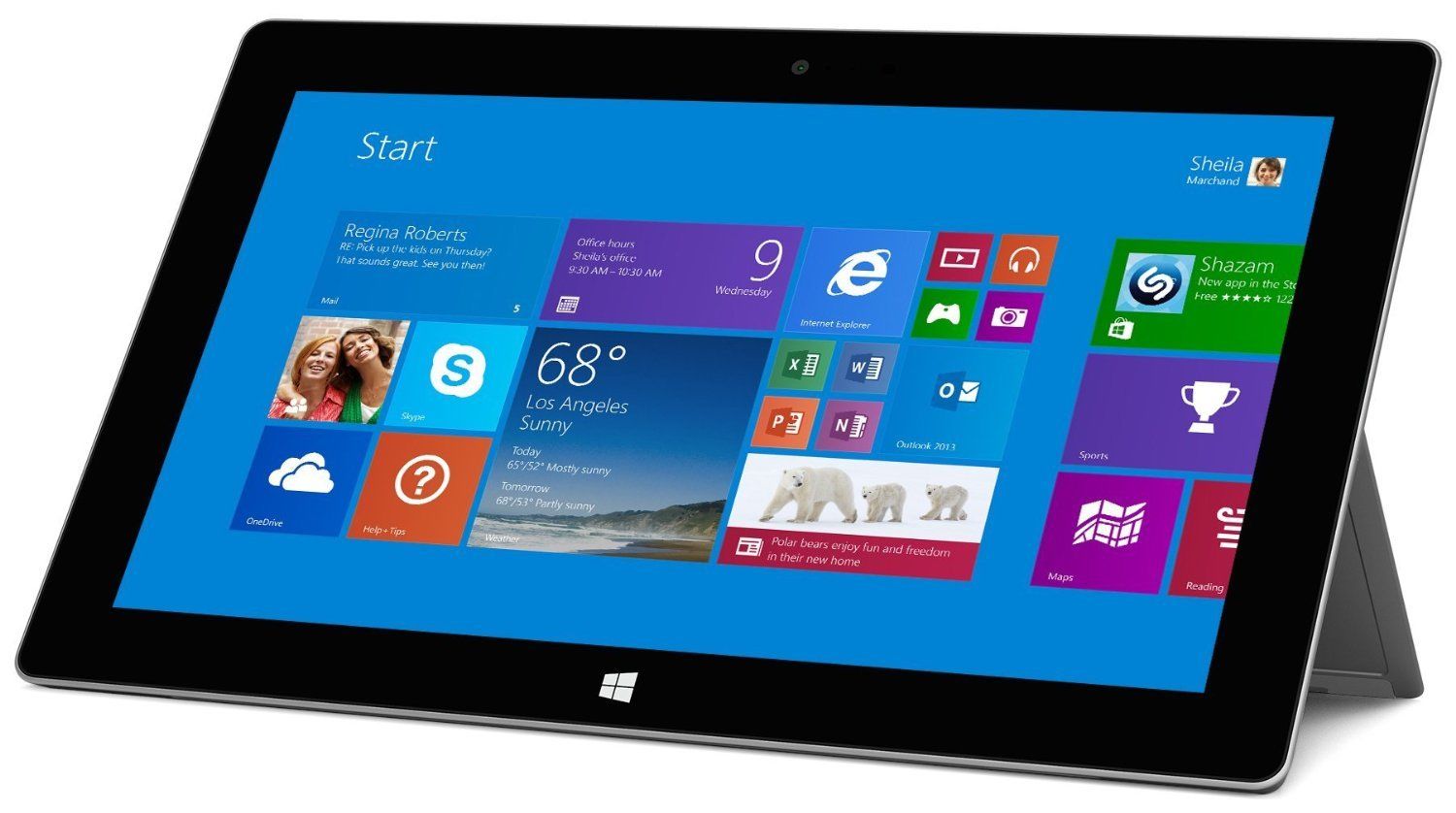 Microsoft Surface 2 Tablet, 10.6" Full HD, Cortex A15 Quad-core (4 Core) 1.70 GHz, 2 GB RAM, 64 GB Storage, Windows 8.1 RT, Magnesium Silver - image 1 of 5