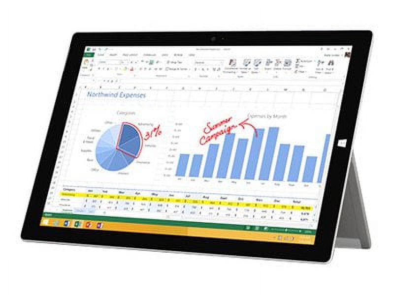 Microsoft Surface 3 - Tablet - Intel Atom x7 - Z8700 / up to 2.4 GHz - Windows 10 Home - HD Graphics - 4 GB RAM - 128 GB SSD - 10.8" touchscreen 1920 x 1280 (Full HD Plus) - Wi-Fi 5 - image 1 of 9