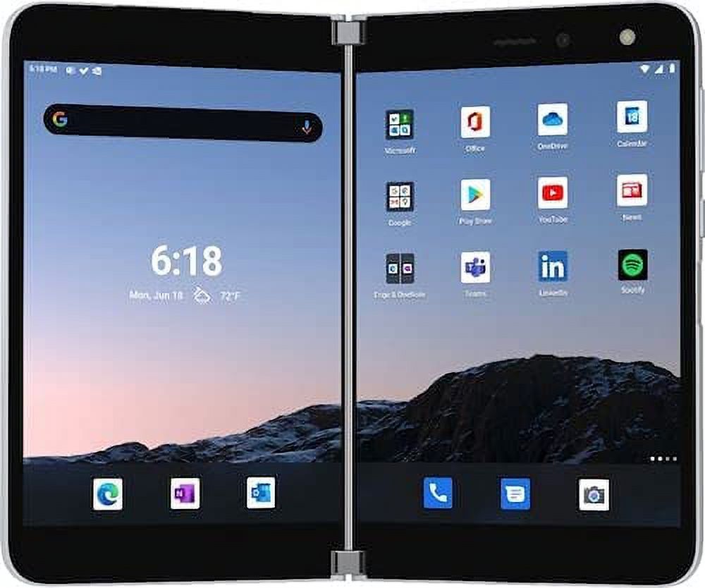 Microsoft Surface Duo 128GB (Locked AT&T) Folding 2 Screen Smartphone - Glacier TGM-00006 - image 1 of 5