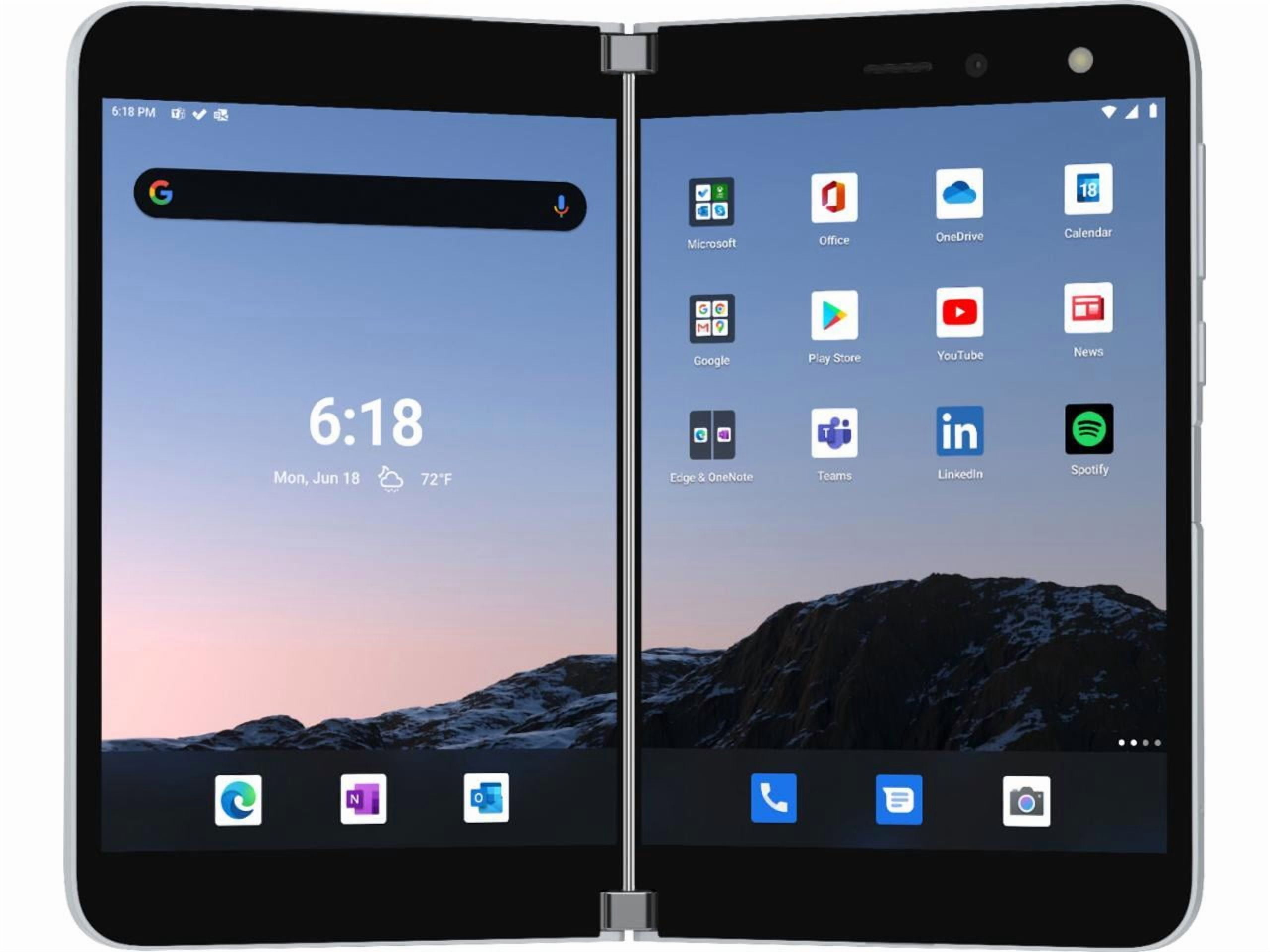 Microsoft Surface Duo 256GB Unlocked - Glacier, Dual-Screen