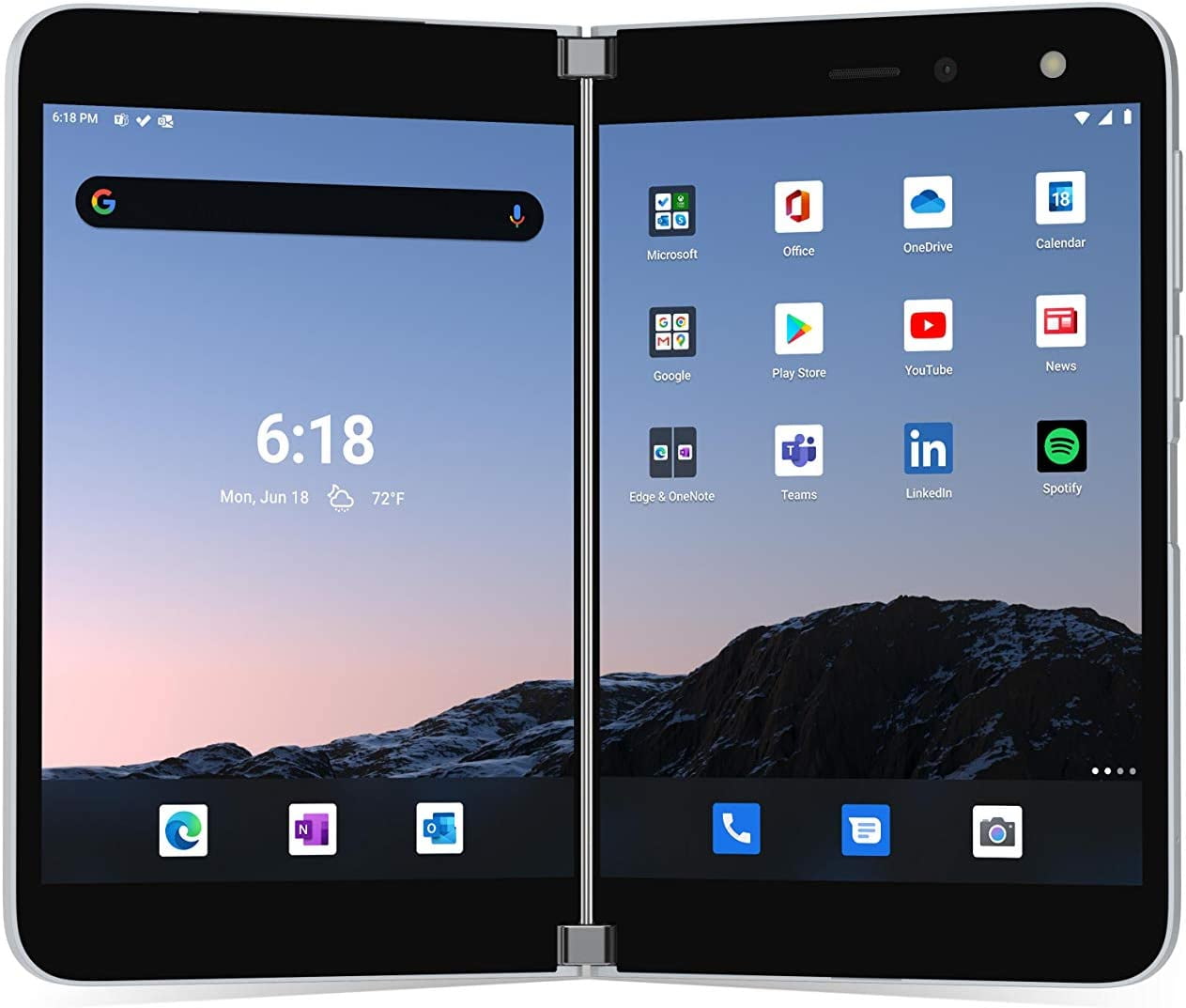 Microsoft Surface Duo 256GB Unlocked - Glacier, Dual-Screen