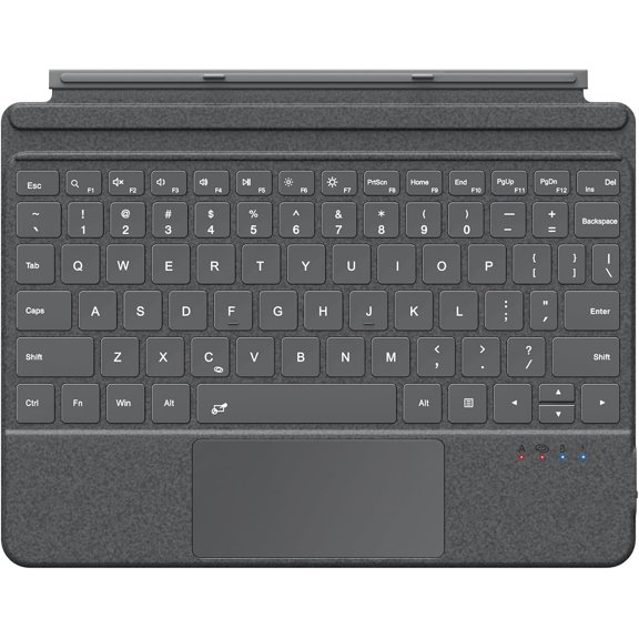 Microsoft Surface Go Type Cover, Lightweight Ultra-Slim Wireless Bluetooth Keyboard with Micro-USB Charging Cable and Built-in Rechargeable Battery for Surface Go 10 2018 Tablet - Black
