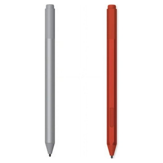 Microsoft Surface Pen Platinum + Microsoft Surface Pen Poppy Red - Bluetooth 4.0 - 4,096 pressure points - Tilt the tip to shade your drawings - Rubber eraser rubs away your mistakes easily - Writes l
