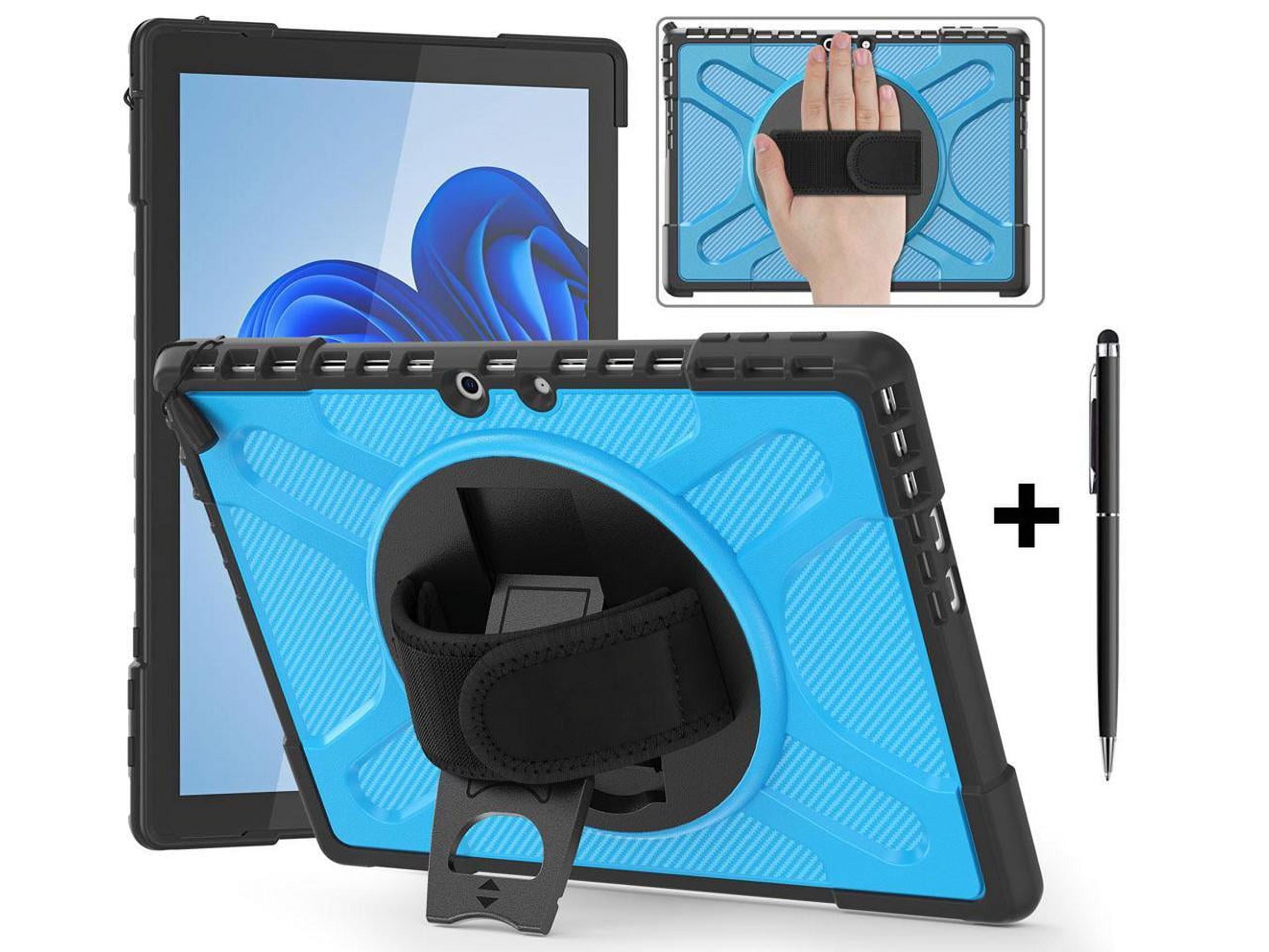 Hard Case For 13 Inch Microsoft Surface Pro 11 /10 /9 /8 - Shockproof Folio Rugged Cover With Clear Transparent Back Shell Compatible With Type Cover Keyboard