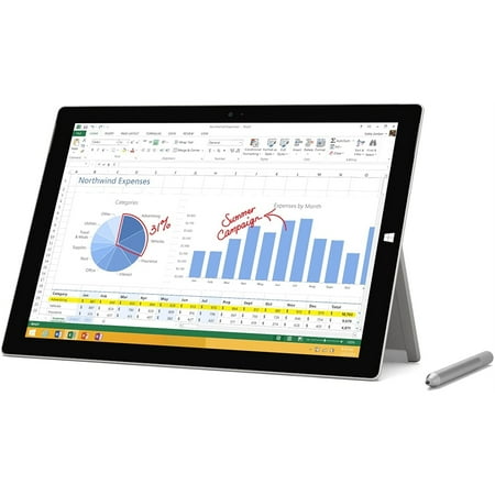 Pre-Owned Microsoft Surface Pro 3 12" Tablet 256GB WiFi Intel Core i7-4650U X2 1.7GHz, Silver