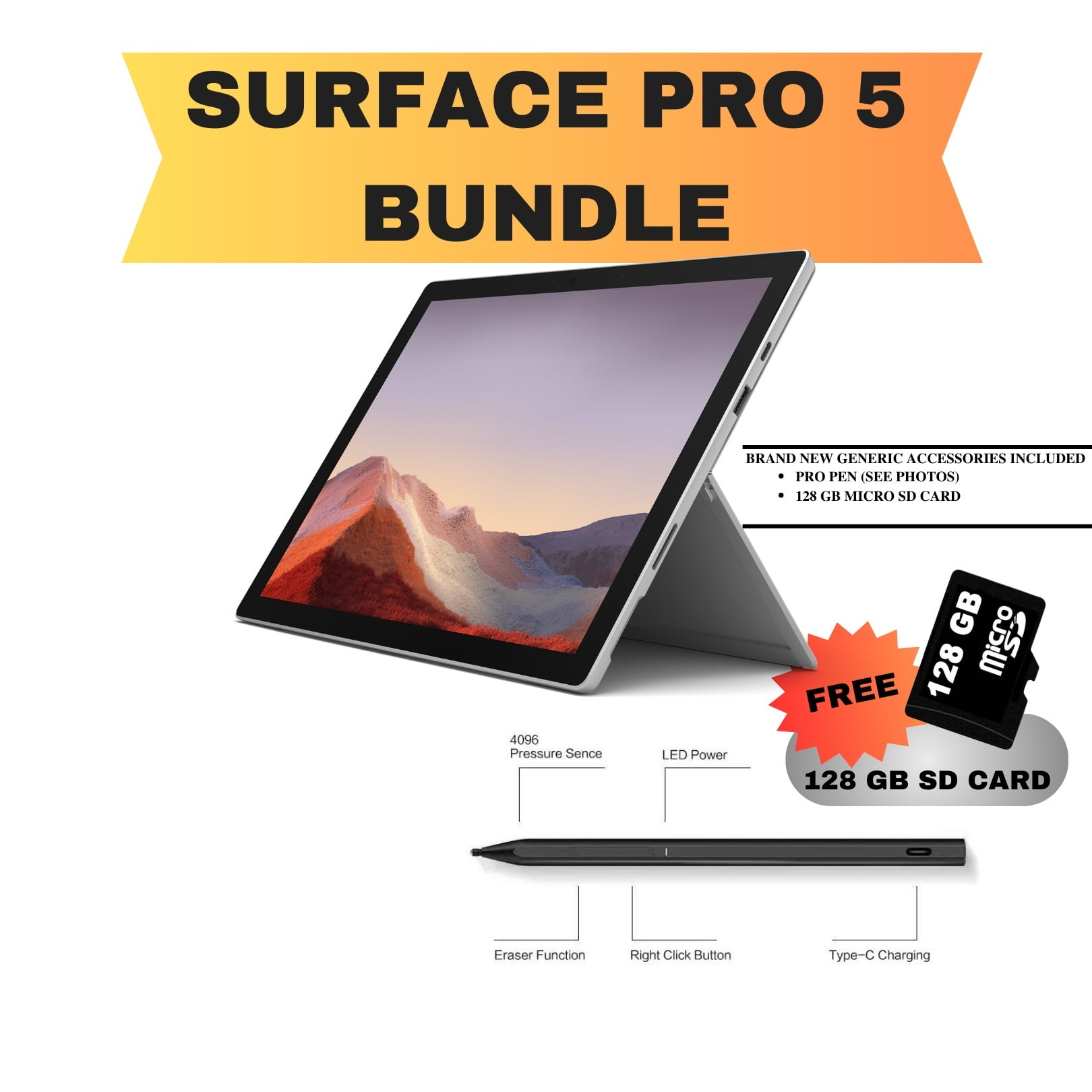 Surface Pro5 intel core i5 256GB 8GB RAM