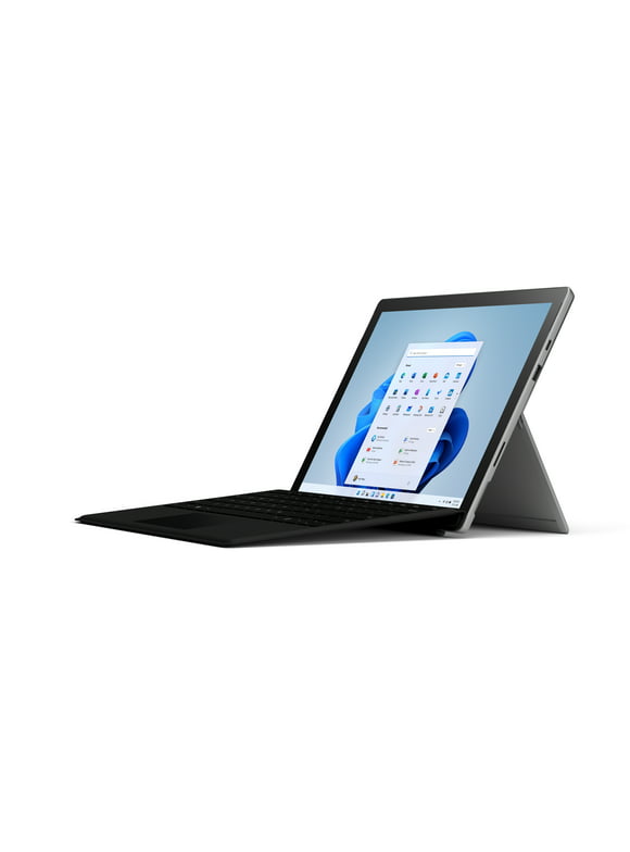 Microsoft Surface Pro 7+ 2-In-1, 12.3" Touch Screen, Intel Core i3, 8GB RAM, 128GB SSD, Windows 11 Home, Platinum, with Black Type Cover