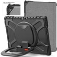 thumbnail image 1 of Microsoft Surface Pro 8 Case 13.0-inch, Heavy Duty Rugged Shockproof Case with 360 Degree Kickstand & Hand Strap, Compatible with Type Cover Keyboard - Black, 1 of 8