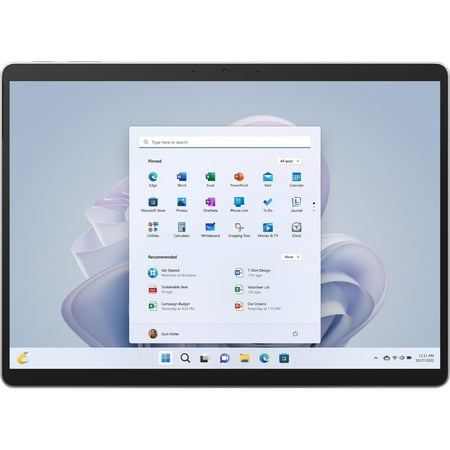 Microsoft Surface Pro 9 Tablet, 13", 16 GB, 512 GB SSD, Windows 10 Pro 64-bit, Platinum