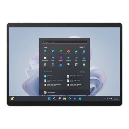 Microsoft Surface Pro 9 Tablet, 13", 16 GB, 256 GB SSD, Windows 10 Pro, Platinum, TAA Compliant