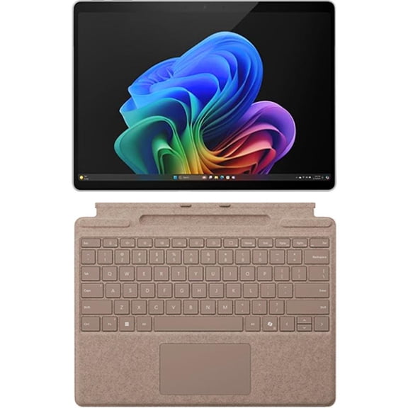 Microsoft Surface Pro Copilot+ PC Touchscreen 13" OLED Snapdragon X Elite Processor 16 GB RAM 512 GB SSD (11th Edition) Platinum + Microsoft Surface Pro Keyboard for Pro (11th Edition), Pro 9, and ...