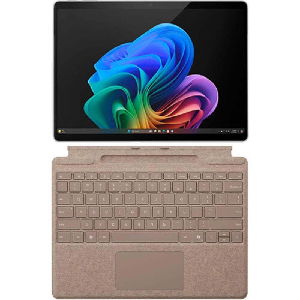 Microsoft Surface Pro Copilot+ PC Touchscreen 13" OLED Snapdragon X Elite Processor 32GB RAM 1TB SSD (11th Edition) Platinum + Microsoft Surface Pro Keyboard Dune