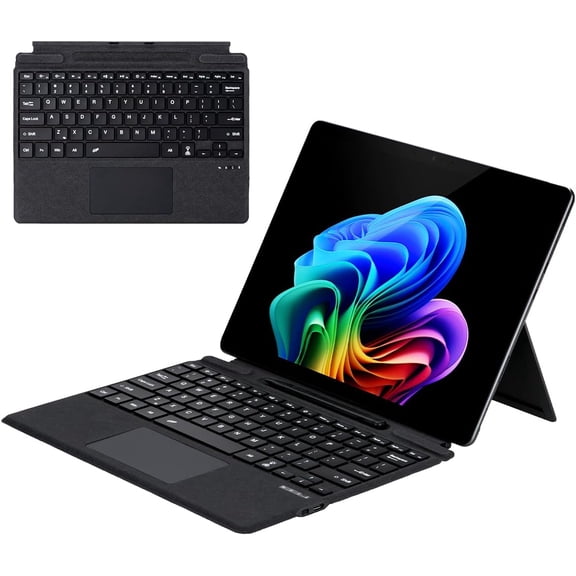 Microsoft Surface Pro Keyboard for 11/10/9/8/X, 13" Ultra-Thin Detachable Bluetooth Type Cover with 7-Color Backlit, Multi-Touch Trackpad & Pen Holder
