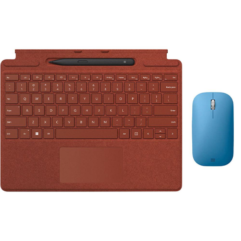 Microsoft Surface Pro Signature Keyboard Poppy Red with Surface Slim Pen 2 Black + Microsoft Modern Mobile Wireless BlueTrack Mouse Sapphire - image 1 of 1