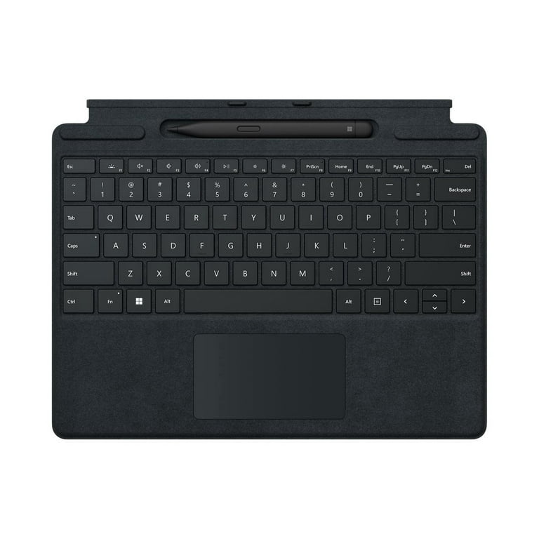 Microsoft Surface Pro Signature Keyboard with Touchpad, Accelerometer, Slim  Pen 2 - QWERTY - Black - Walmart.com