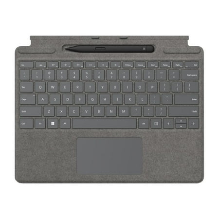 Microsoft - Surface Slim Pen 2 and Pro Signature Keyboard for Pro X, 8, 9 - Platinum Alcantara Material