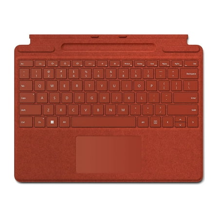Microsoft - Surface Pro Signature Keyboard for Pro X, Pro 8 and Pro 9 - Poppy Red Alcantara Material