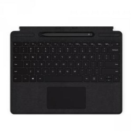 Microsoft Surface Pro X Signature Keyboard with Black Slim Pen+Surface Pen Charcoal - Full mechanical keyset - Slim and compact - Clicks in place instantly - Enhanced magnetic stability - Bluetooth 4. - image 1 of 1