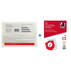 Microsoft Windows 10 Pro with Free BullZIGA PC Cleaning Utility 1-Year | 1-Device (Windows/Mac OS/Android/iOS)