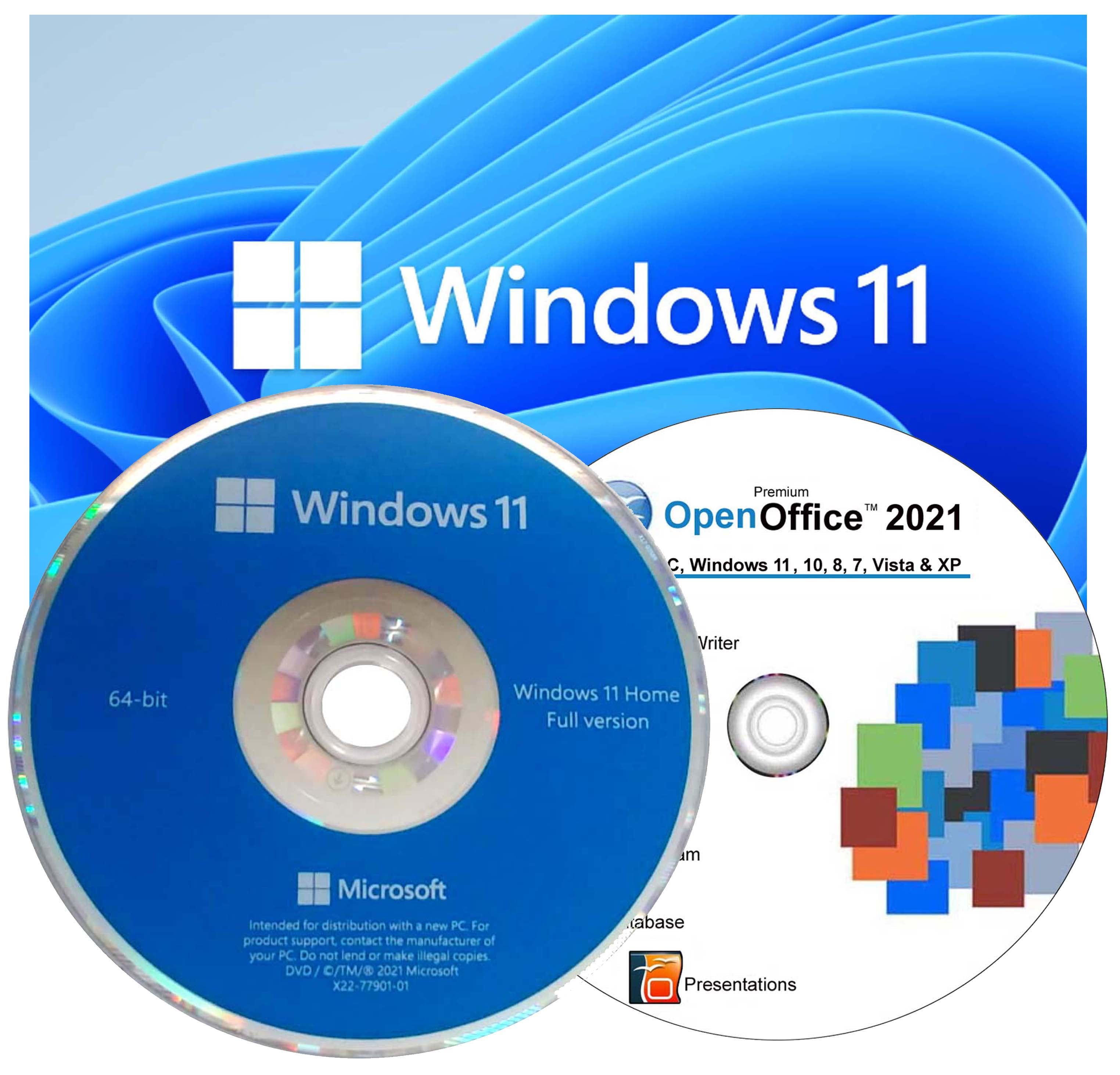 Microsoft Windows 11 Home OEM 64 Bit DVD For UEFI Bios & Open