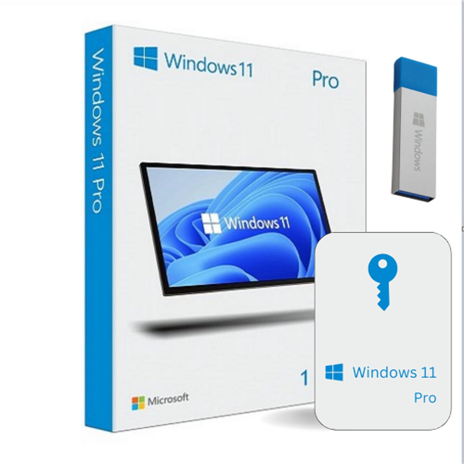 Microsoft Windows 11 Pro (64-Bit, USB Flash Drive)