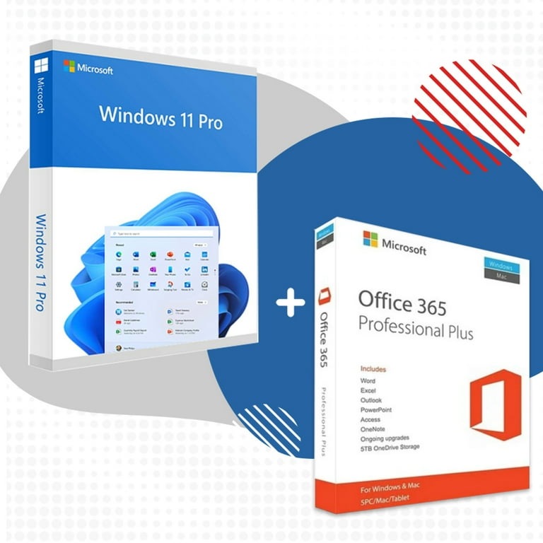 Microsoft Windows 11 Pro (DVD) and Free Office 365 Pro Plus Lifetime  Subscription