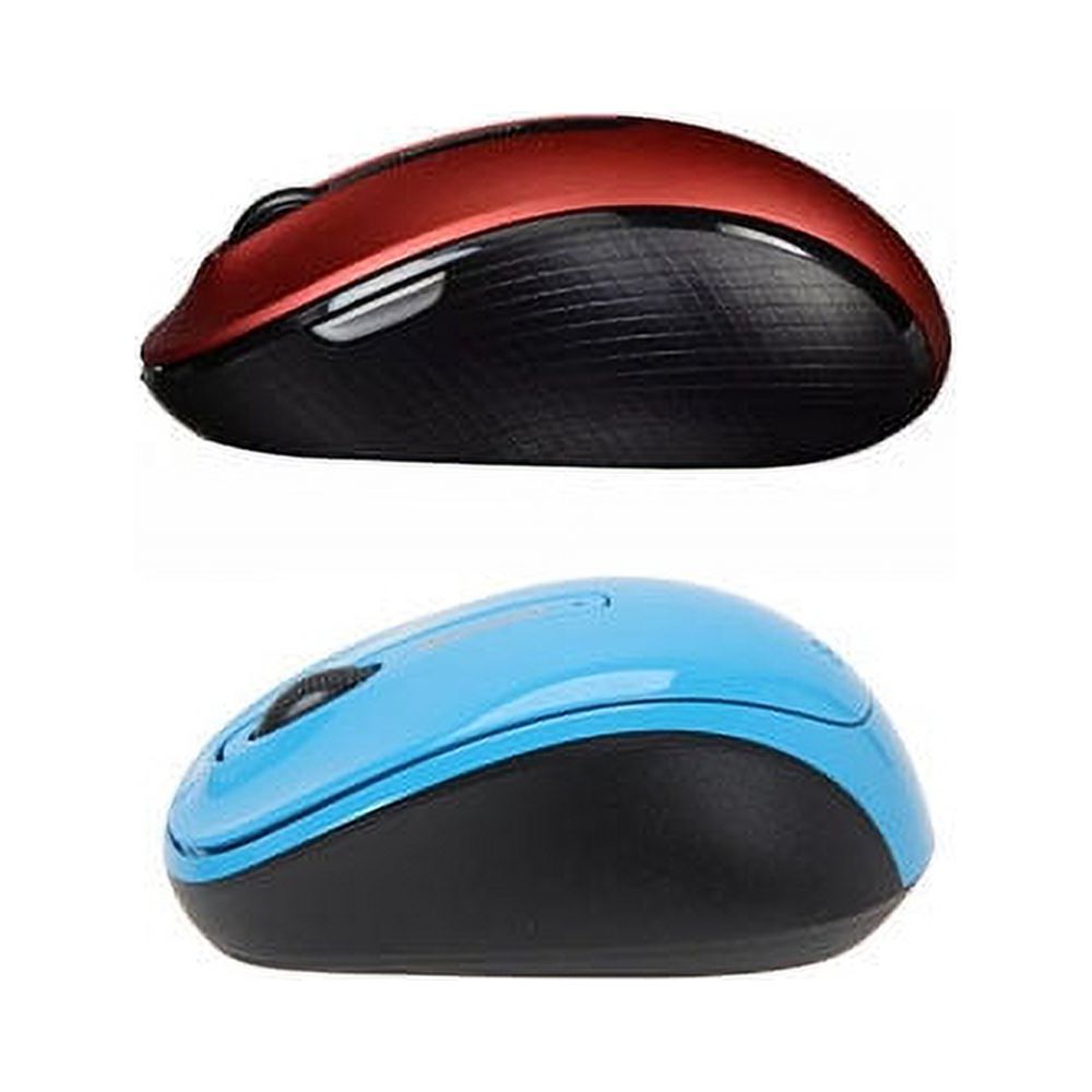 Microsoft Wireless Mobile Mouse 4000 + Microsoft 3500 Wireless Mobile Mouse- Cyan Blue - BlueTrack Enabled - Nano Transceiver - 4-way Scrolling - 4 Customizable Buttons - Up to 10 Months Battery Life - image 1 of 1