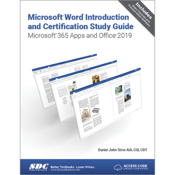 Pre-Owned Microsoft Word Introduction and Certification Study Guide: Microsoft 365 Apps and Office (Paperback 9781630573713) by Daniel John Stine