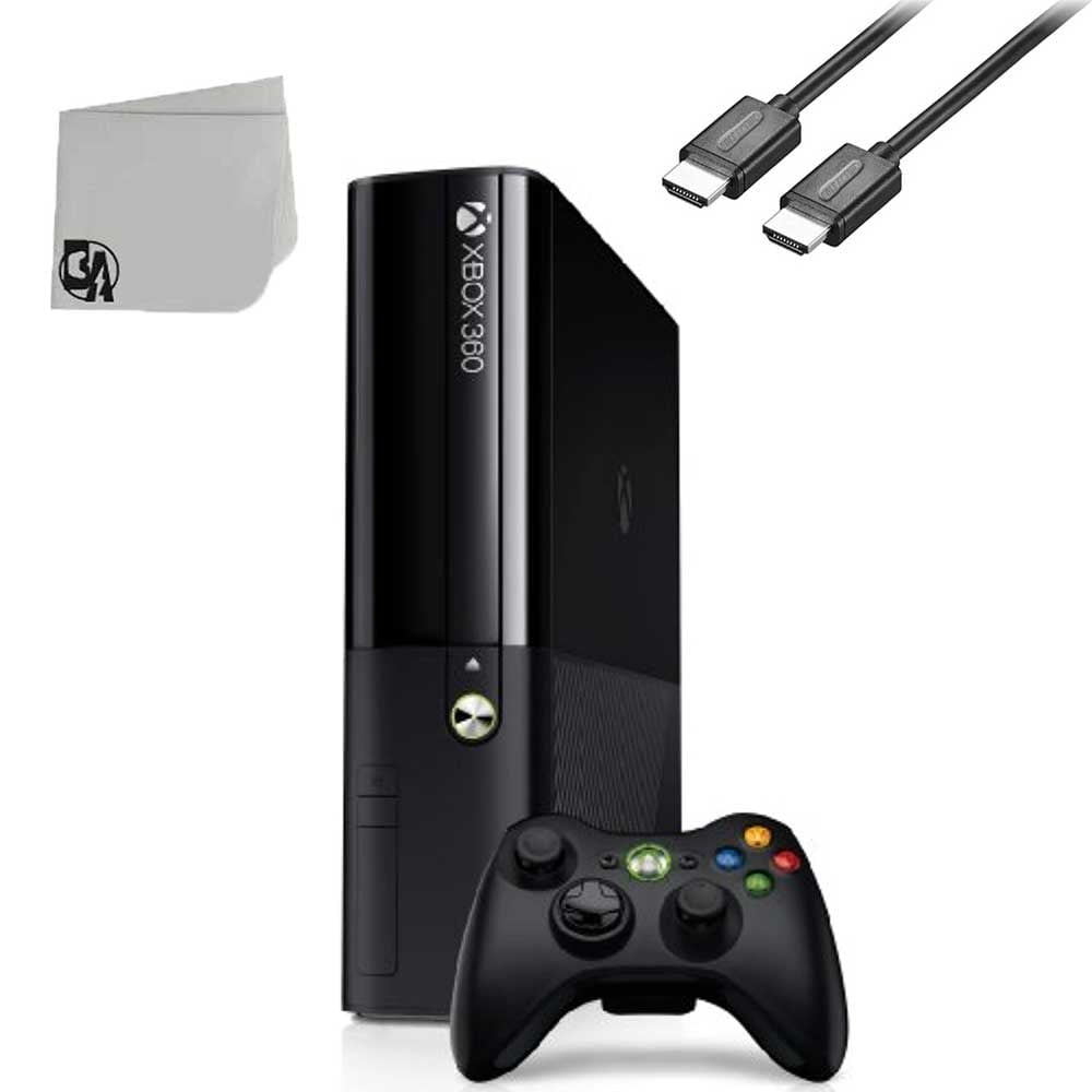 Microsoft Xbox 360 E 250GB Video Gaming Console Black With HDMI Cable BOLT  AXTION Bundle Like New 