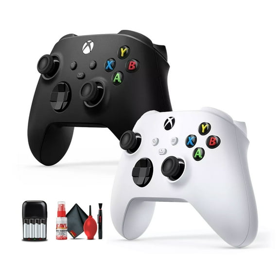 Microsoft Xbox Black Controller, White Controller, Rechargeable Batteries, More