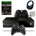 thumbnail image 1 of Pre-Owned Microsoft Xbox One Original 500GB Gaming Console Black Headset 2 Controller Included With Batman: Arkham Knight Game BOLT AXTION Bundle, 1 of 1