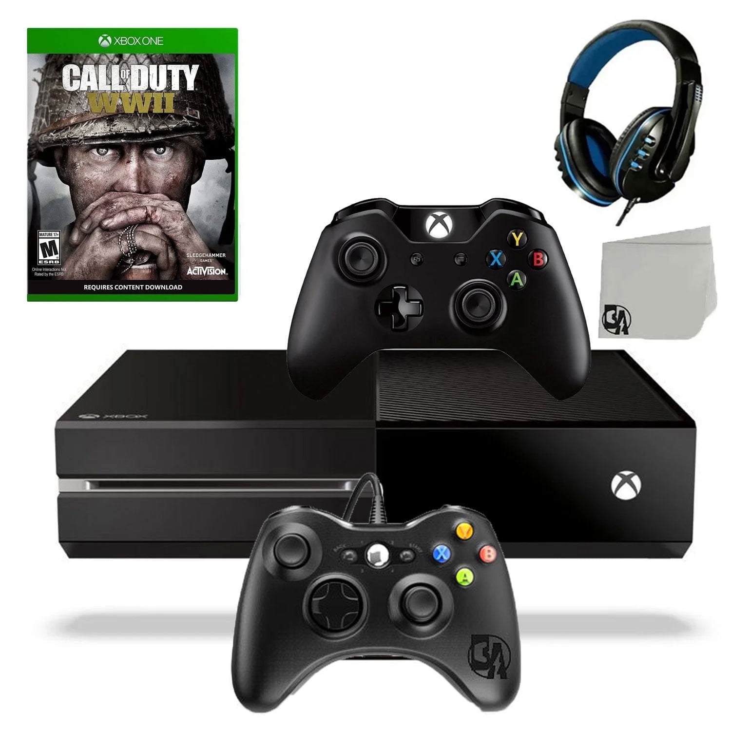 Microsoft, Xbox One Original, Gaming Console, 500GB with 2 Controllers, Black, Bundle