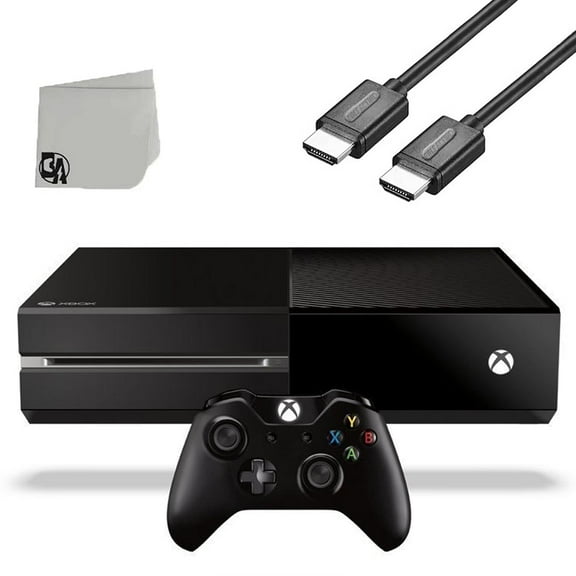 Pre-Owned Microsoft Xbox One Original 500GB Gaming Console Black With HDMI Cable BOLT AXTION Bundle Used