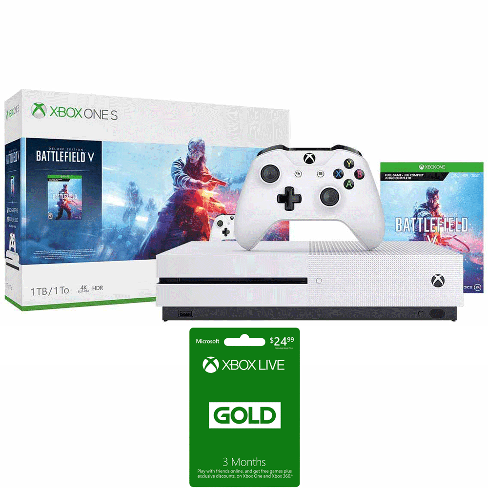 Console Xbox One S - 1 Terabyte + HDR + 4K Streaming + Jogo