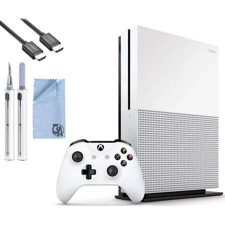 Microsoft Xbox One S 1TB Gaming Console White with Headset Cleaning Kit