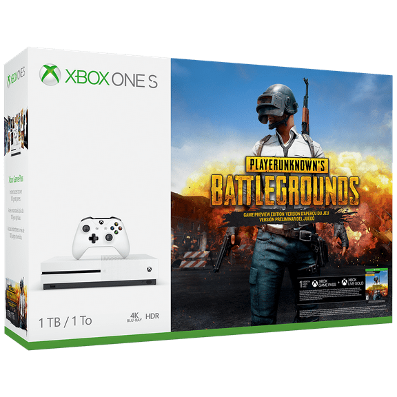 Microsoft Xbox One S 1TB PLAYERUNKNOWN'S BATTLEGROUNDS Bundle, White, 234-00301