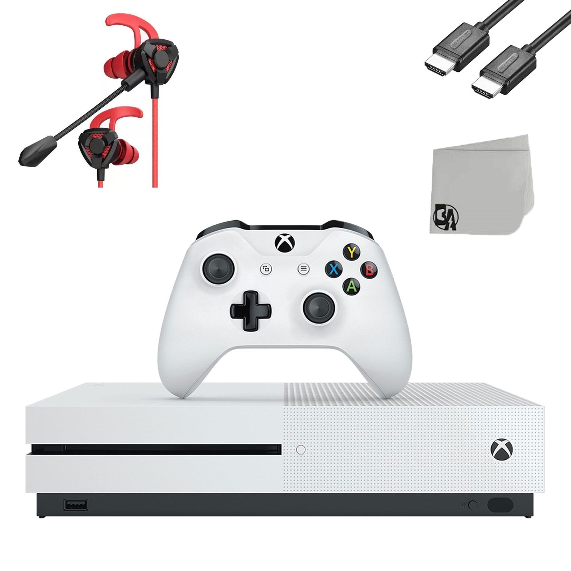 Microsoft Xbox One S 1TB White Gaming Console G9 Earbuds With Microphone BOLT AXTION Bundle Like New Walmart