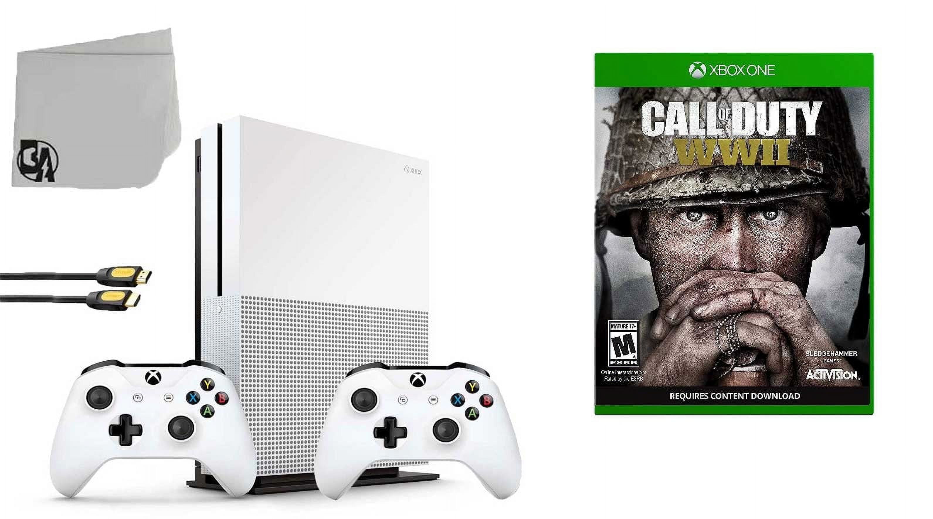 Microsoft Xbox One S 500GB Gaming Console White 2 Controller