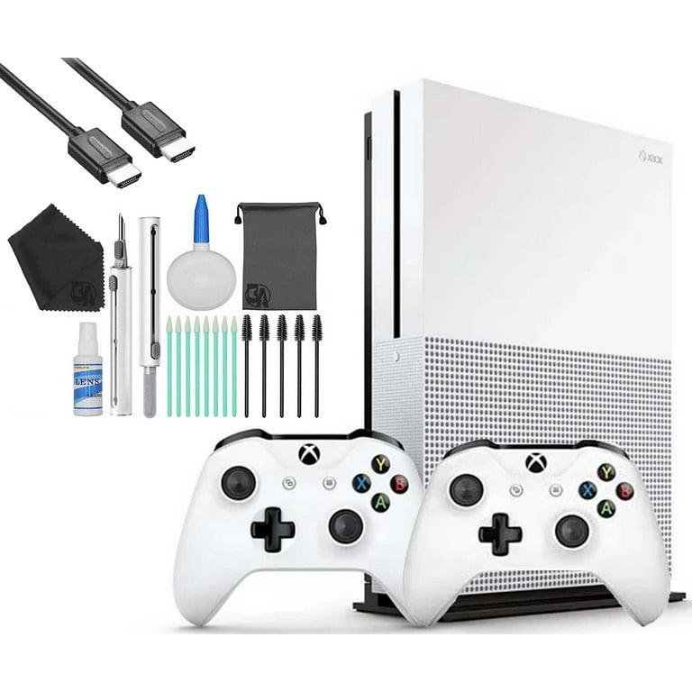 Microsoft Xbox One S 500GB Gaming Console White with 2 Controller HDMI  Cleaning Kit