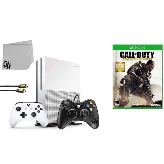 Pre-Owned Microsoft Xbox One S 500GB Gaming Console, White with 2 Controllers