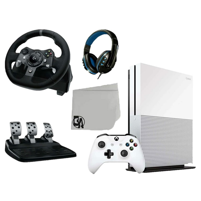 Microsoft Xbox One S 500GB Gaming Console White with Logitech G920 Steering  Wheel BOLT AXTION Bundle Like New 