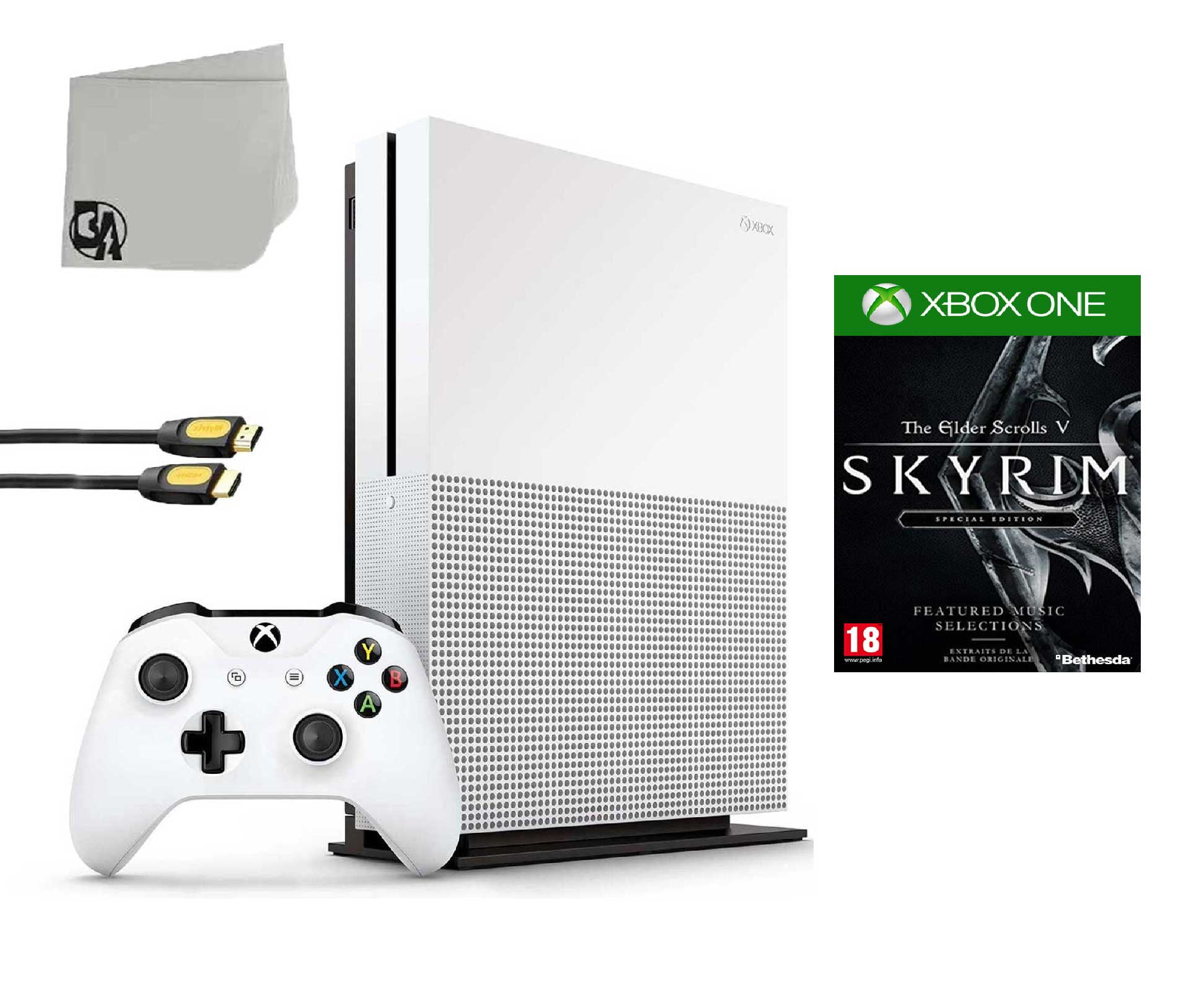 Microsoft Xbox One S 500GB Gaming Console White 2 Controller Included with  Tom Clancy's Rainbow Six Siege BOLT AXTION Bundle Like New