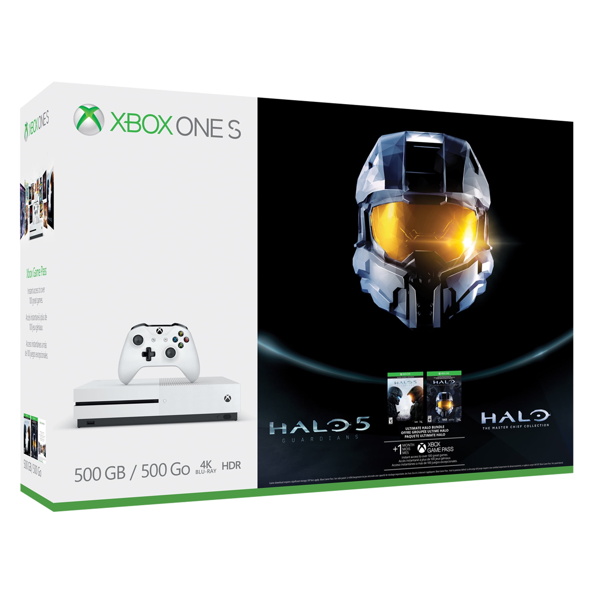 Microsoft Xbox One S 500GB Ultimate Halo Bundle, White, ZQ9-00374