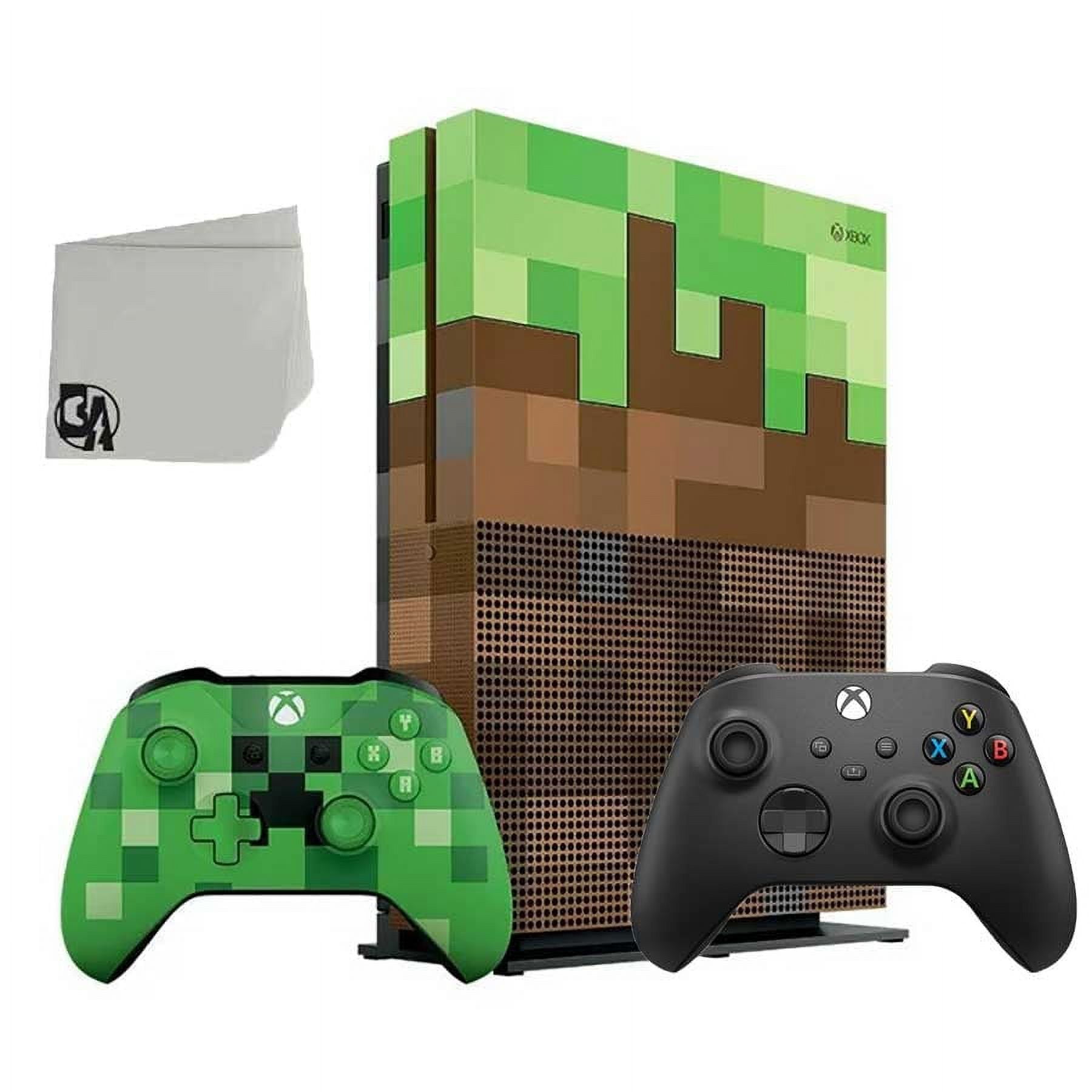 Microsoft Xbox One S Minecraft Limited Edition 1TB Gaming Console with  Robot White Controller Included BOLT AXTION Bundle Used