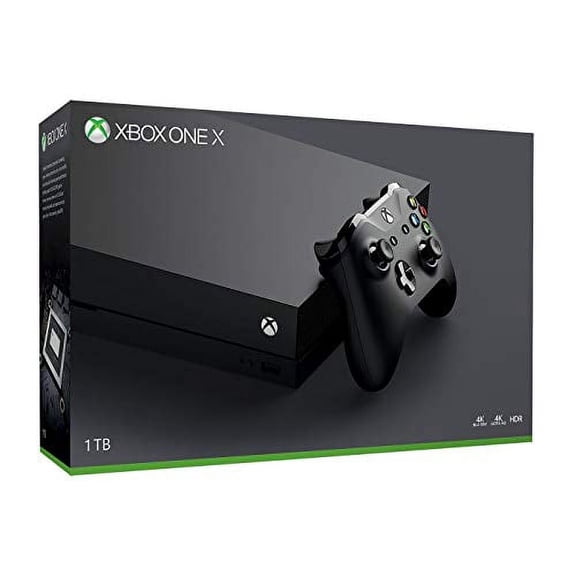 Microsoft Xbox One X 1TB Console with Wireless Controller, Black, 1