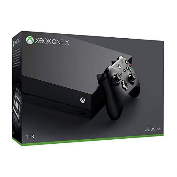 Microsoft Xbox One X 1TB Console with Wireless Controller, Black, 1