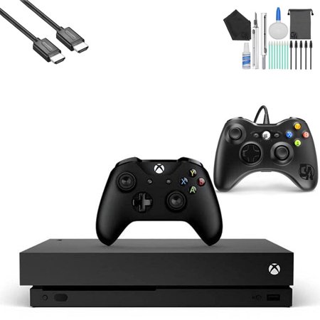 Microsoft Xbox One X 1TB Gaming Console Black with 2 Controller HDMI Cleaning Kit