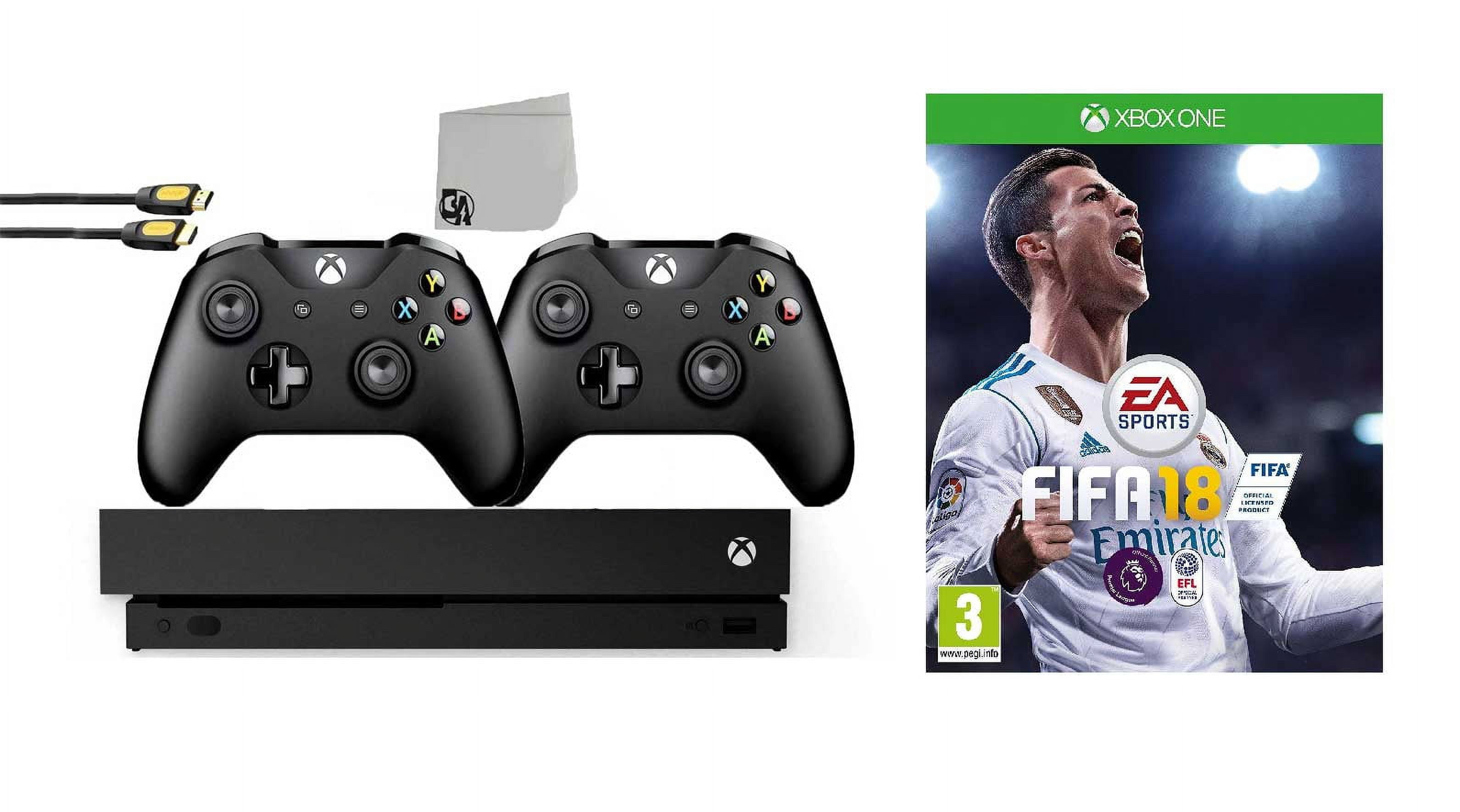 Microsoft Xbox One X 1TB Gaming Console Black with 2 Controller