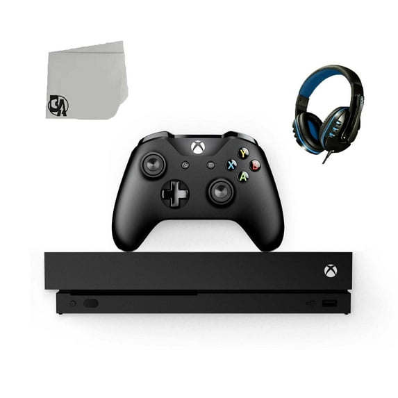 Pre-Owned Microsoft Xbox One X 1TB Gaming Console Black with BOLT AXTION Bundle